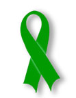 green ribbon for organ donor awareness